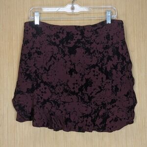 NWOT Banana Republic Skirt Mini Ruffle‎ Hem Grunge Dark Fairy Women Petite 12